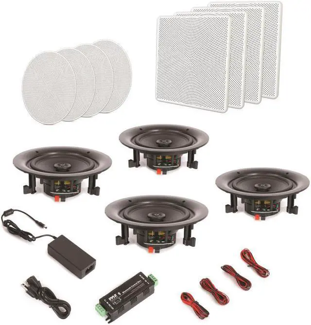 Alt view image 5 of 8 - Pyle Audio 8 Inch 2 Way 250W Flush Mount Bluetooth Ceiling Wall Speakers, 4 Pack