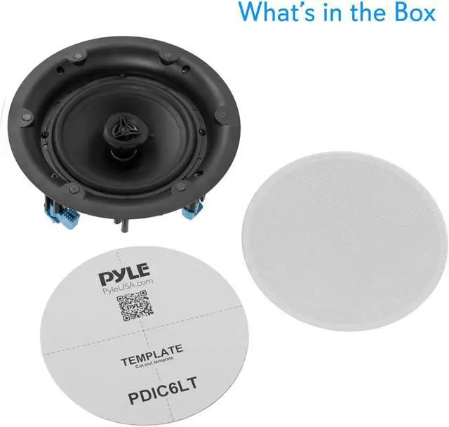 Alt view image 3 of 7 - Pyle PDIC8LT 8 Inch 70 Volt 600 Watt In Ceiling Wall Flush Mount Speaker System