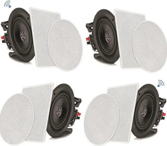 Main image of Pyle Audio 8 Inch 2 Way 250W Flush Mount Bluetooth Ceiling Wall Speakers, 4 Pack