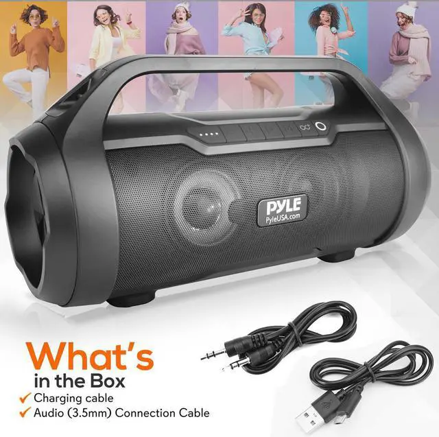 Alt view image 14 of 17 - Pyle PBMWP185 500 Watt Portable Bluetooth Wireless BoomBox Speakers Stereo