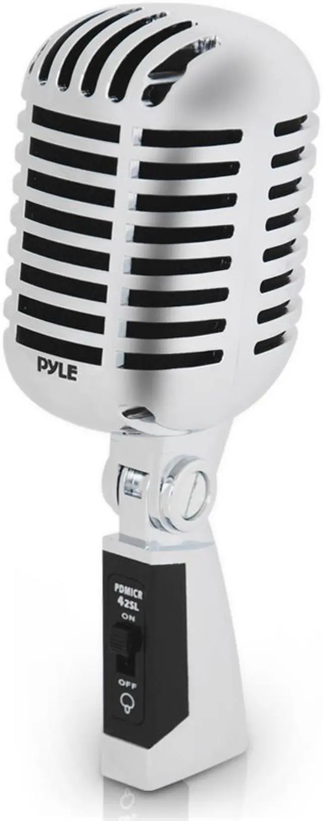 Alt view image 12 of 19 - PylePro - Classic Retro Vintage Style Dynamic Vocal Microphone with 16ft XLR Cable (Silver)
