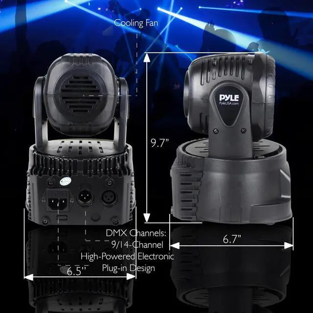 Alt view image 8 of 10 - Multi-Color LED Stage Light - DJ Sound & Studio Lighting System