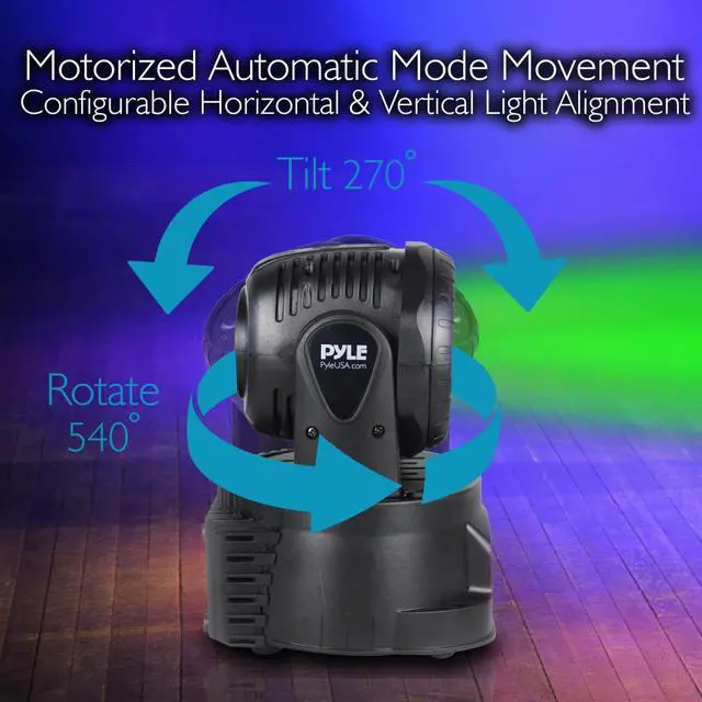 Alt view image 7 of 10 - Multi-Color LED Stage Light - DJ Sound & Studio Lighting System