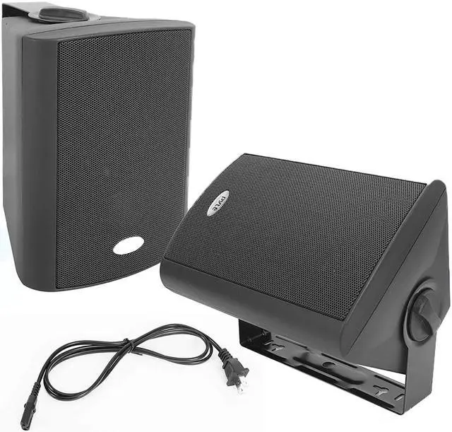 Alt view image 2 of 5 - Pyle PDWR53BTBK Bluetooth Indoor Outdoor 5.25 In Speaker System, Black (2 Pack)