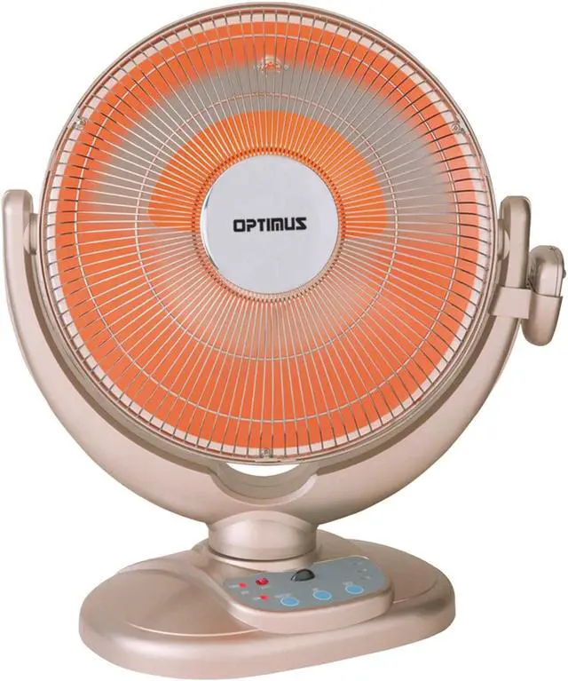 Alt view image 7 of 11 - OPTIMUS H-4438 Optimus h-4438 14 oscillating dish heater with remote