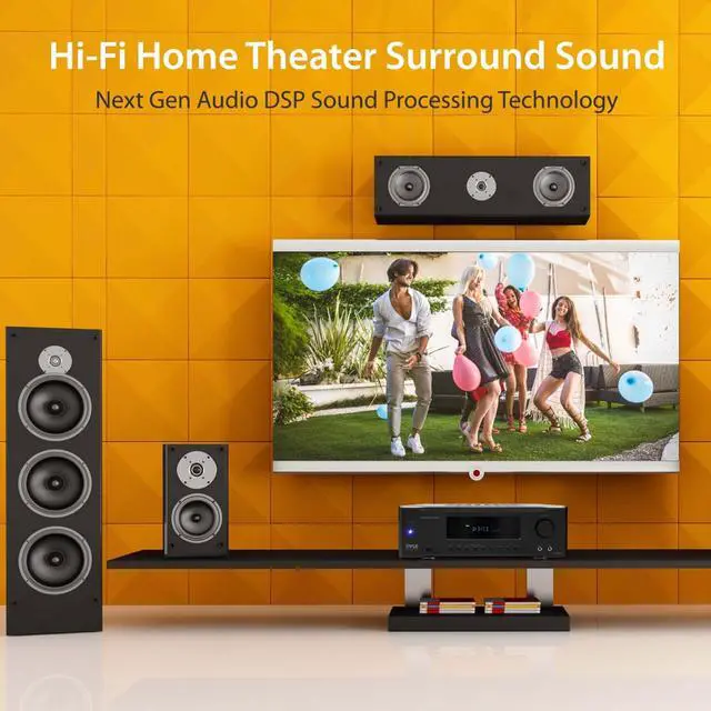 Alt view image 7 of 10 - Pyle PT694BT Bluetooth 5.2 Channel 1000 Watt Home Theater Audio/Video Receiver