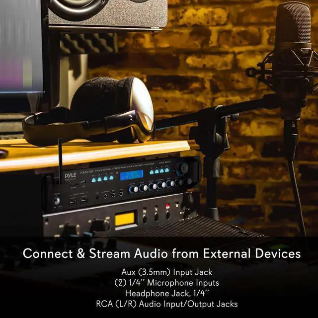 Alt view image 4 of 9 - Pyle 3000 Watt Pro Home Audio Multi Channel Bluetooth Hybrid Amplifier Receiver