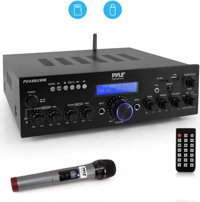 Alt view image 2 of 10 - Pyle Compact Home Theater Amplifier Stereo Receiver with Bluetooth Wireless Streaming