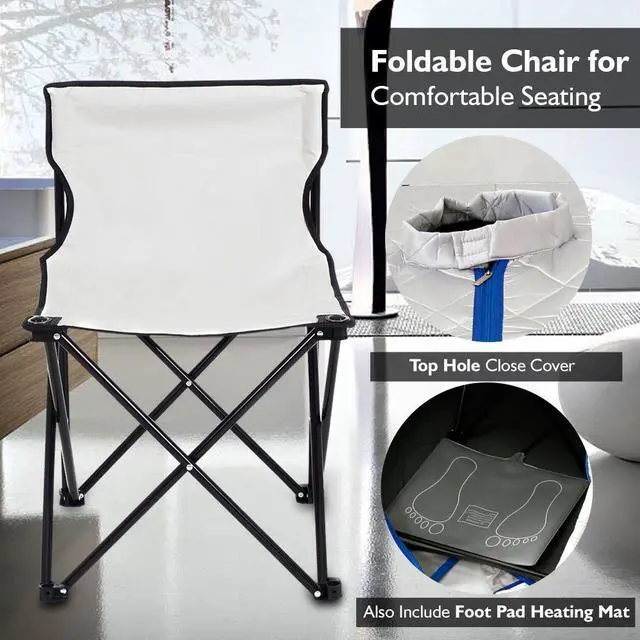 Alt view image 3 of 8 - SereneLife SLISAU10SL Compact & Portable Infrared Sauna, Silver