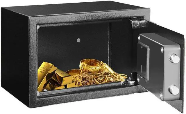 Alt view image 5 of 11 - Compact Electronic Safe Box with Mechanical Override, Includes Keys