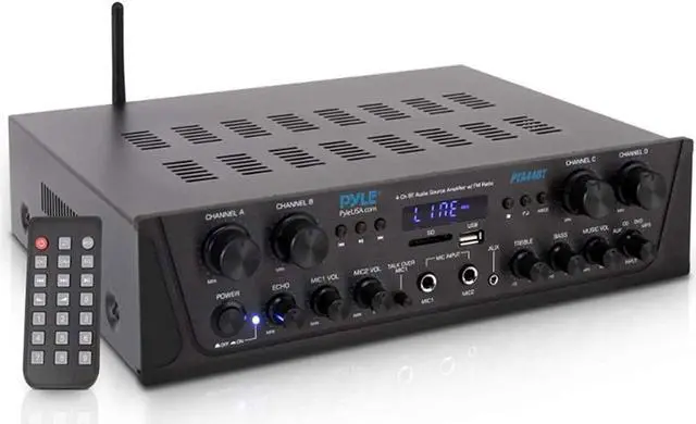 Main image of Pyle PTA44BT.5 Bluetooth Home Audio 500 Watt 4 Channel Amplifier Stereo Receiver