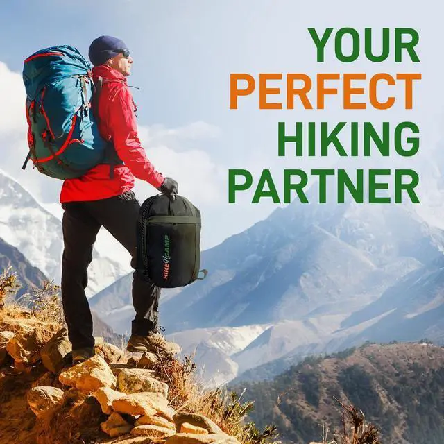 Alt view image 2 of 8 - SereneLife 85 x 57.1 Inch Waterproof Double Sleeping Bag with 2 Pillows, Green