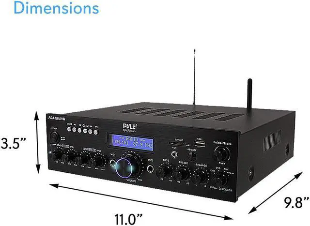 Alt view image 3 of 10 - Pyle Compact Home Theater Amplifier Stereo Receiver with Bluetooth Wireless Streaming