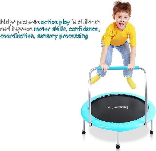 Alt view image 4 of 8 - SereneLife SLELT367 Sports Exercise Spring-less Trampoline - Kid Size