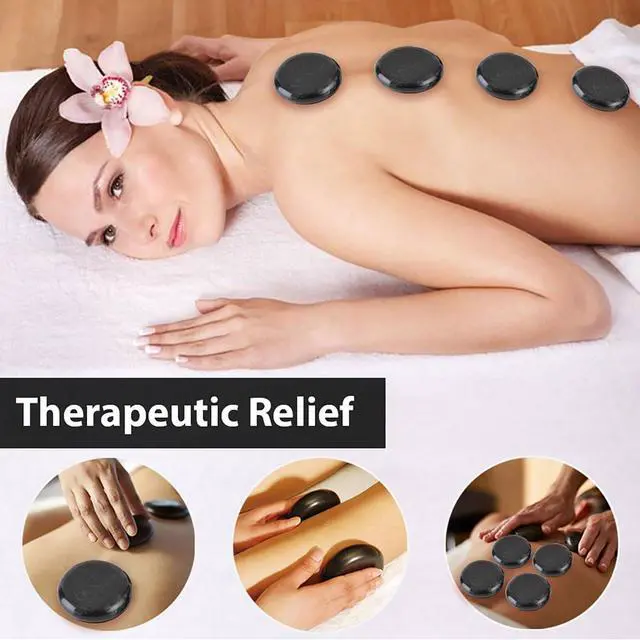 Alt view image 4 of 7 - SereneLife Portable Hot Stone Massage Warmer Set & Spa Kit with 12 Round Stones