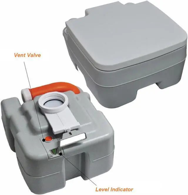 Alt view image 4 of 11 - SereneLife SLCATL320 5.3 gal Outdoor & Travel Portable Toilet