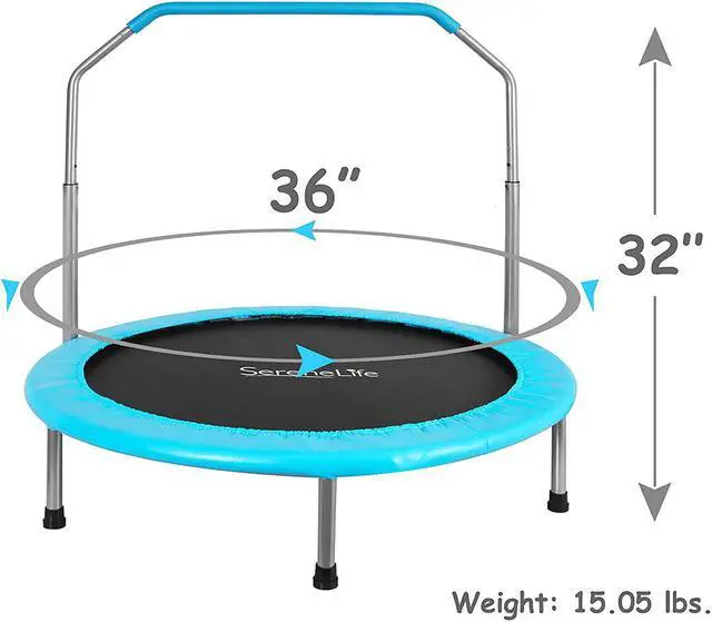 Alt view image 3 of 8 - SereneLife SLELT367 Sports Exercise Spring-less Trampoline - Kid Size