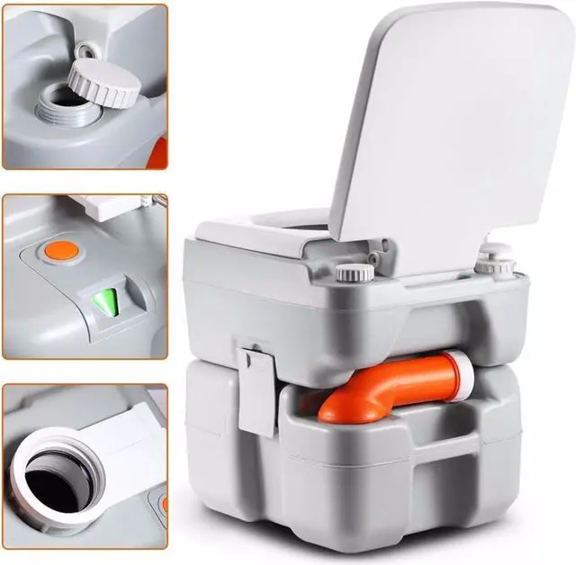 Alt view image 7 of 11 - SereneLife SLCATL320 5.3 gal Outdoor & Travel Portable Toilet