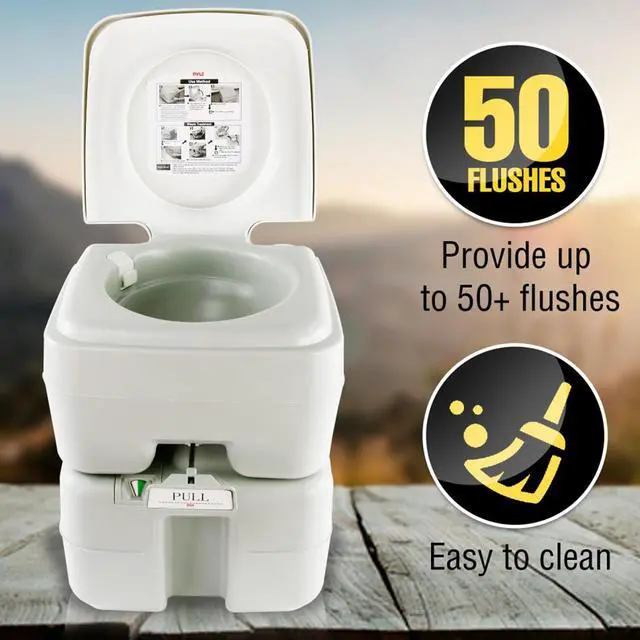 Alt view image 8 of 11 - SereneLife SLCATL320 5.3 gal Outdoor & Travel Portable Toilet