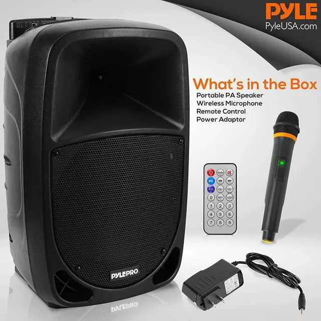 Alt view image 2 of 5 - Pyle PSBT105A Bluetooth Portable Stereo Karaoke Speaker with Wireless Microphone