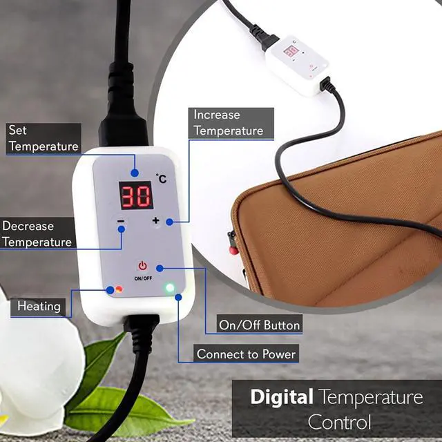 Alt view image 2 of 7 - SereneLife Portable Hot Stone Massage Warmer Set & Spa Kit with 12 Round Stones