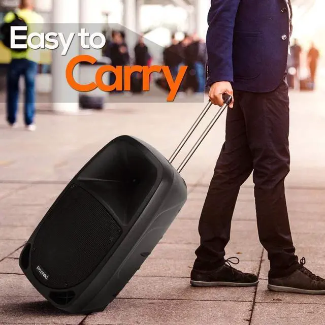 Alt view image 5 of 6 - Pyle PSBT125A 1200W Bluetooth Karaoke Speaker w/ Wireless Microphone & Remote