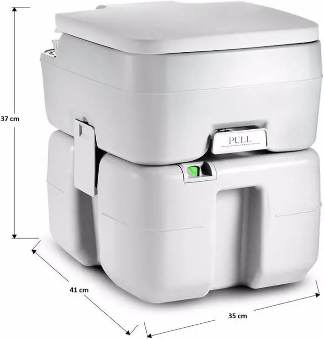 Alt view image 3 of 11 - SereneLife SLCATL320 5.3 gal Outdoor & Travel Portable Toilet