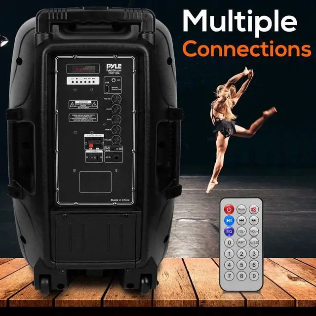 Alt view image 2 of 6 - Pyle PSBT125A 1200W Bluetooth Karaoke Speaker w/ Wireless Microphone & Remote