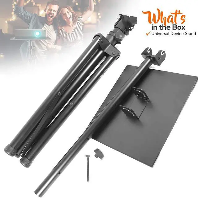 Alt view image 9 of 20 - Pyle PLPTS7 Universal Device Stand with Height Adjustable Tripod Mount for Projector, Laptop, Notebook, Mixer and DJ Equipment