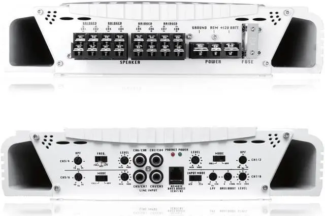 Alt view image 5 of 6 - Pyle Elite Series Waterproof Bluetooth Amplifier, Bridgeable 3000 Watt 8-Channel Amp
