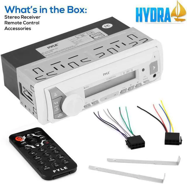 Alt view image 3 of 11 - Pyle PLMRB39W Bluetooth Wireless In Dash Stereo Radio Single DIN Receiver, White