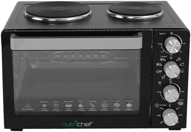 Alt view image 2 of 11 - Nutrichef PKRTO28 pkrto Rotisserie Cooker and Dual Hotplates