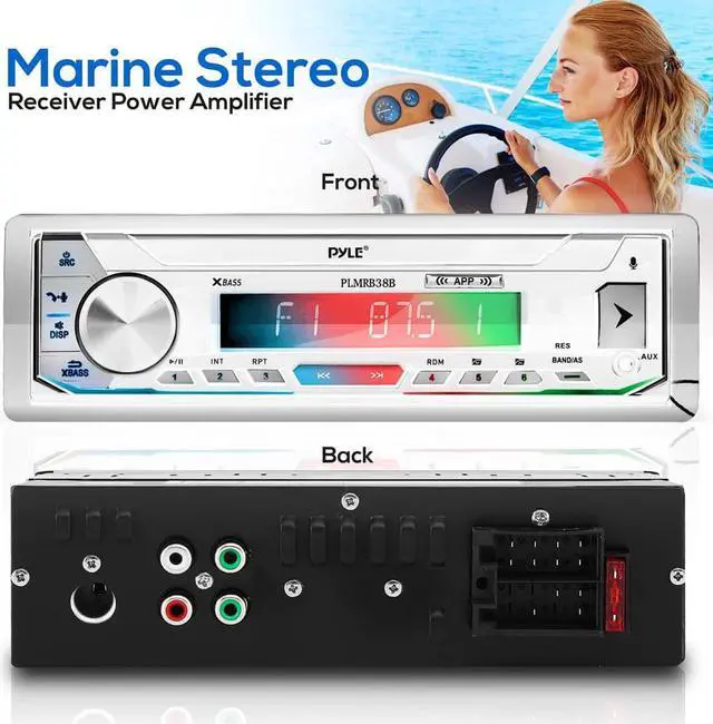 Alt view image 7 of 11 - Pyle PLMRB39W Bluetooth Wireless In Dash Stereo Radio Single DIN Receiver, White