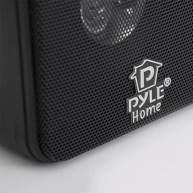 Alt view image 2 of 4 - Pyle PCB4BK 4 Inch 200 Watt Mini Cube Bookshelf Stereo Speakers, Black (2 Pack)