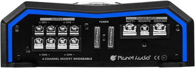Alt view image 5 of 9 - Planet Audio Pulse 1600 Watt 4 Channel Full Range Class A/B Car Audio Amplifier