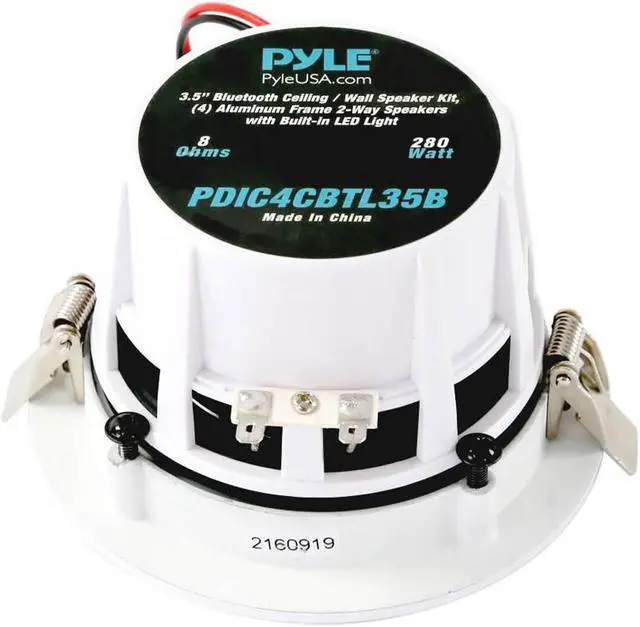 Alt view image 19 of 20 - Pyle PDIC4CBTL35B 3.5 in. Bluetooth Ceiling & Wall Speaker Kit