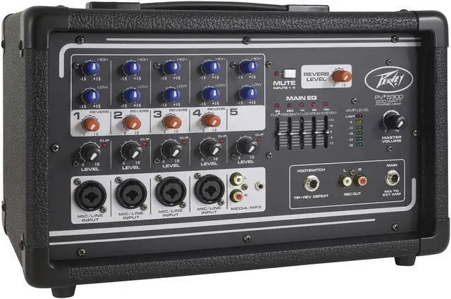 Alt view image 15 of 20 - All-in-one powered mixer providing up to four combination XLR & 1/4-in inputs using premium mic prea