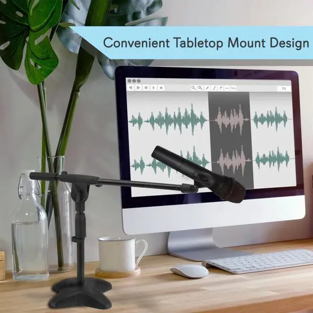 Alt view image 12 of 13 - Pyle-Pro PMKS7 Compact Base Microphone Stand