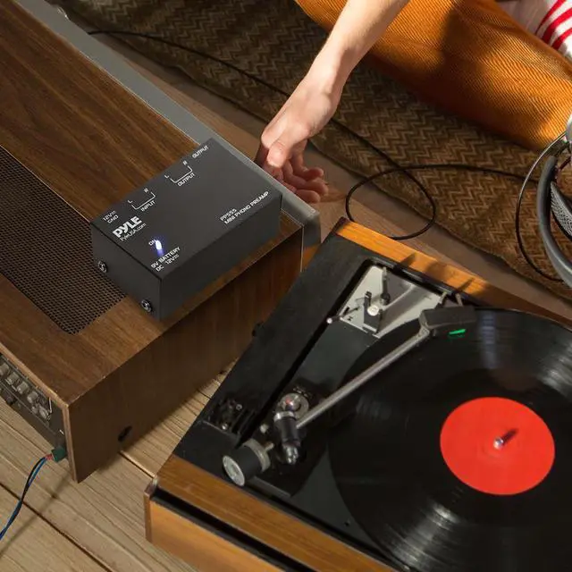 Alt view image 14 of 16 - Pyle - Ultra Compact Phono Turntable Pre-Amplifier w/ 9 V Battery Compartment