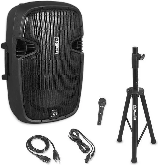 Alt view image 2 of 14 - Pyle PPHP155ST 1500 Watt Portable Bluetooth PA Speaker System with Stand and Mic