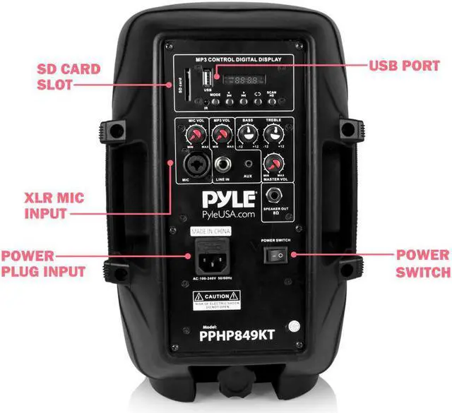 Alt view image 7 of 12 - Pyle Pro PPHP849KT 700-Watt Active/Passive Dual Speaker System Kit