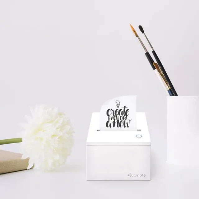 Alt view image 13 of 13 - Cubinote Pro Thermal Printer | Inkless Sticky Note Printer | Wi-Fi and Bluetooth Mode | Compatible With iPhone And Android - WHITE