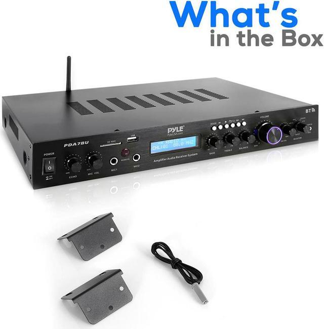 Alt view image 10 of 12 - Pyle Home Theater Amplifier Audio MP3/USB/SD/AUX/FM Black Receiver Sound System with Bluetooth Wireless Streaming