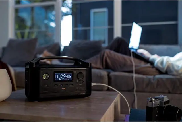 Alt view image 4 of 7 - EcoFlow RIVER 600 Portable Power Station 288Wh Capacity,Solar Generator,600W AC Output for Outdoor Camping,Home Backup,Emergency,RV,off-Grid
