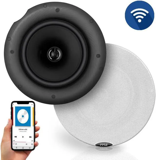 Alt view image 3 of 9 - PYLE PDICBT67 DUAL 6.5IN BT CEILING/WALL SPEAKER KIT