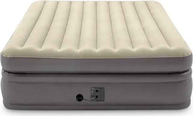 Alt view image 4 of 6 - Intex Dura Beam Plus Fiber-Tech Elevated Air Mattress with Built-In Pump, Queen