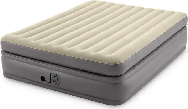Alt view image 2 of 6 - Intex Dura Beam Plus Fiber-Tech Elevated Air Mattress with Built-In Pump, Queen