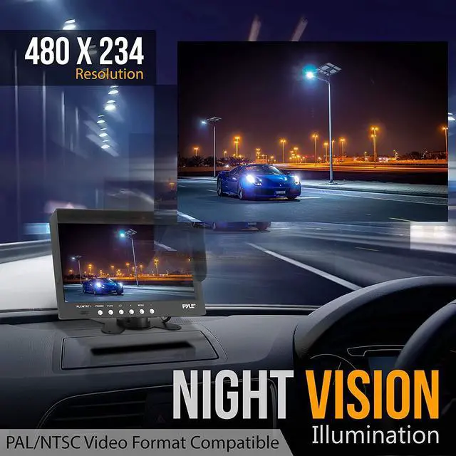 Alt view image 5 of 8 - Pyle PLCMTR71 Weatherproof Rearview Backup Camera w/ 7 Inch Monitor Video System