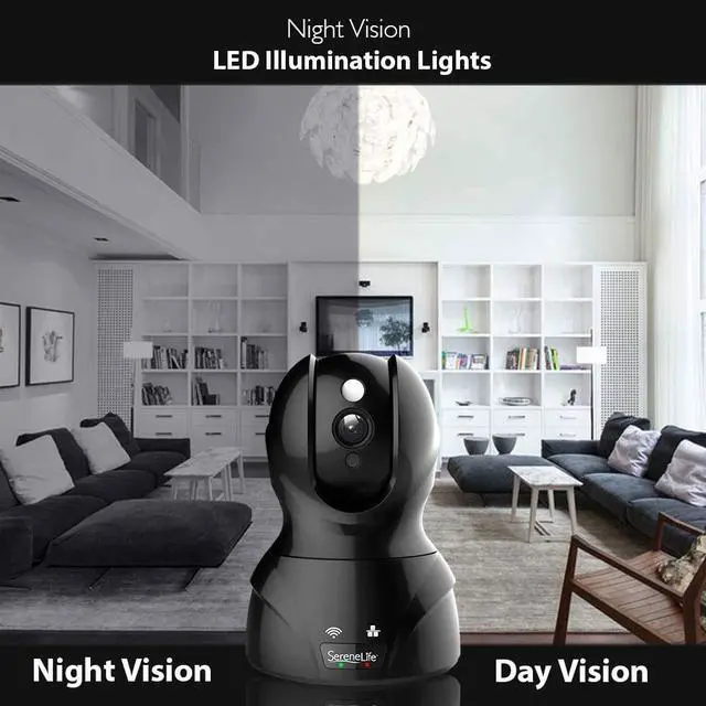 Alt view image 8 of 13 - Indoor Wireless IP Camera - HD 1080p Network Security Surveillance Home Monitoring Featuring Motion Detection, Night Vision, PTZ, 2 Way Audio, iPhone Android Mobile App - PC WiFi Access - IPCAMHD82