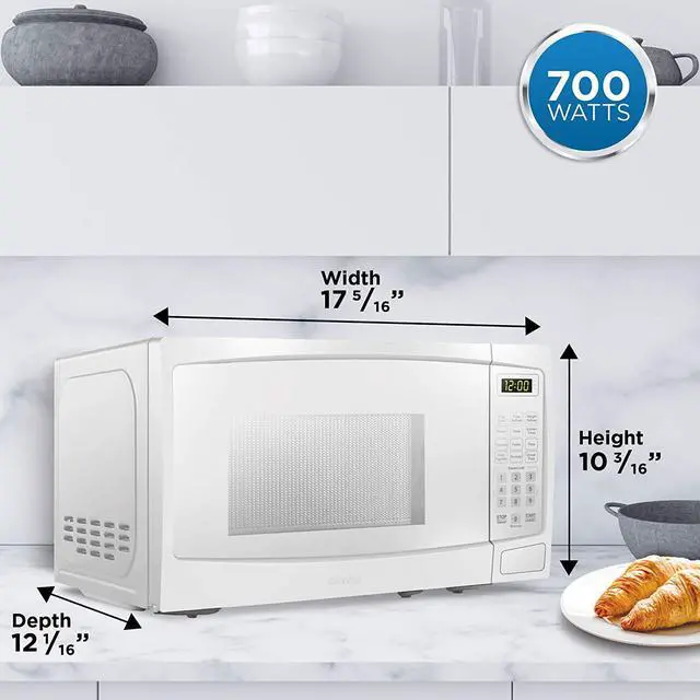 Alt view image 8 of 10 - Danby 0.7 cu. ft. Countertop Microwave - White (DBMW0720BWW)